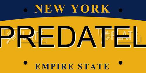 PREDATEL New York License Plate