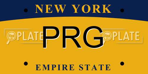 PRG New York License Plate