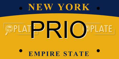 PRIO New York License Plate