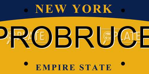 PROBRUCE New York License Plate