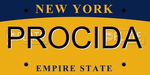 PROCIDA New York License Plate