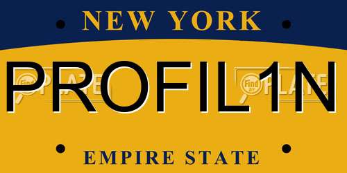 PROFIL1N New York License Plate