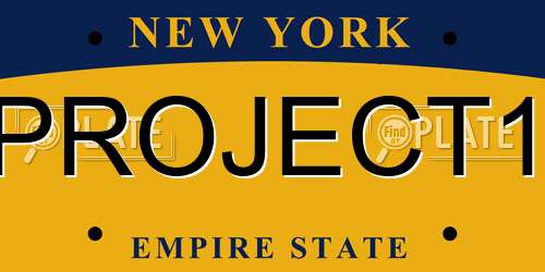 PROJECT1 New York License Plate