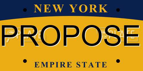 PROPOSE New York License Plate