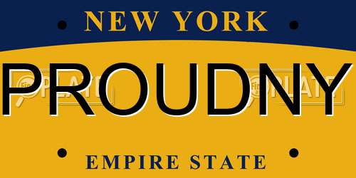PROUDNY New York License Plate