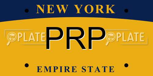 PRP New York License Plate