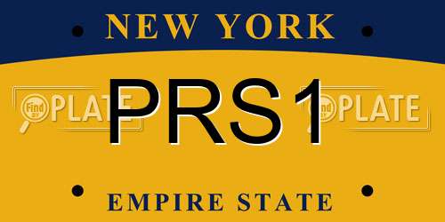 PRS1 New York License Plate