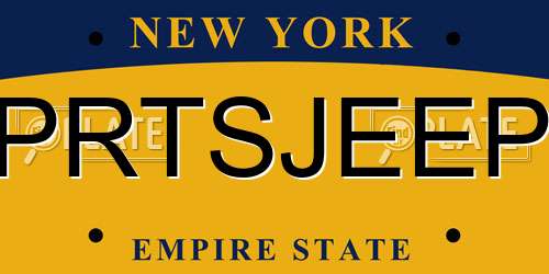 PRTSJEEP New York License Plate