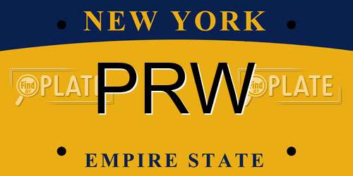 PRW New York License Plate