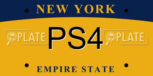 PS4 New York License Plate
