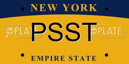 PSST New York License Plate