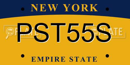 PST55S New York License Plate