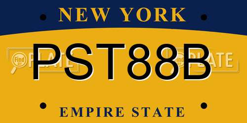 PST88B New York License Plate