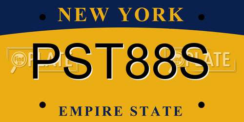 PST88S New York License Plate