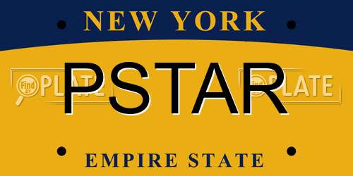 PSTAR New York License Plate