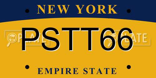 PSTT66 New York License Plate