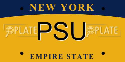 PSU New York License Plate
