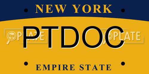 PTDOC New York License Plate