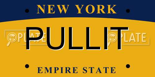 PULLIT New York License Plate