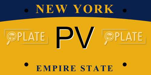 PV New York License Plate