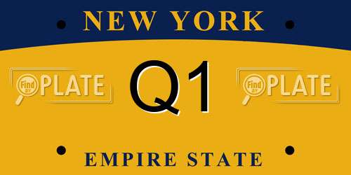 Q1 New York License Plate