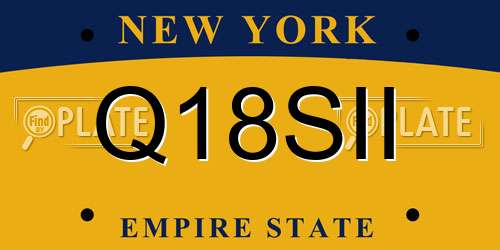 Q18SII New York License Plate