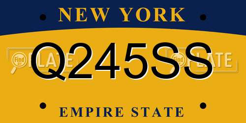Q245SS New York License Plate