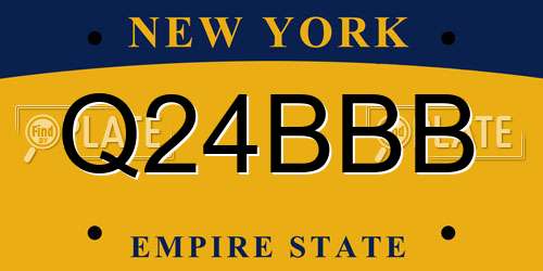 Q24BBB New York License Plate