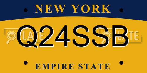 Q24SSB New York License Plate