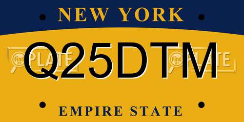 Q25DTM New York License Plate