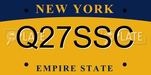 Q27SSC New York License Plate