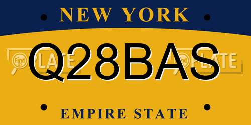 Q28BAS New York License Plate