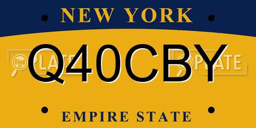Q40CBY New York License Plate
