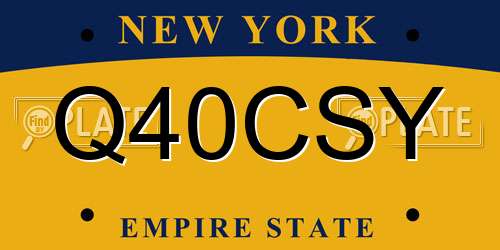 Q40CSY New York License Plate
