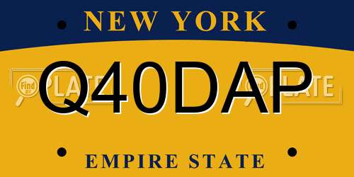 Q40DAP New York License Plate