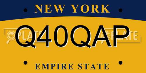 Q40QAP New York License Plate