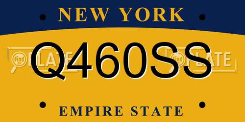 Q460SS New York License Plate
