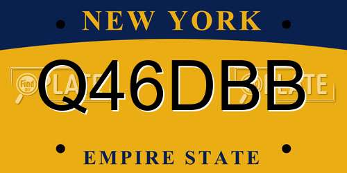 Q46DBB New York License Plate