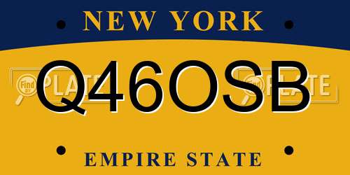 Q46OSB New York License Plate
