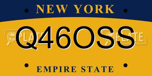 Q46OSS New York License Plate