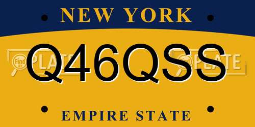 Q46QSS New York License Plate