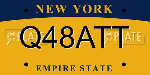 Q48ATT New York License Plate