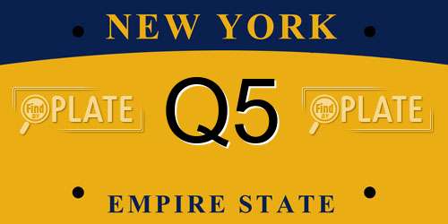 Q5 New York License Plate