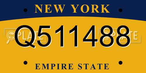 Q511488 New York License Plate