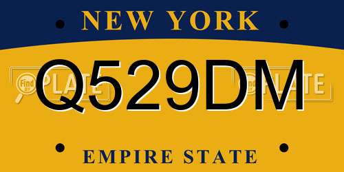 Q529DM New York License Plate