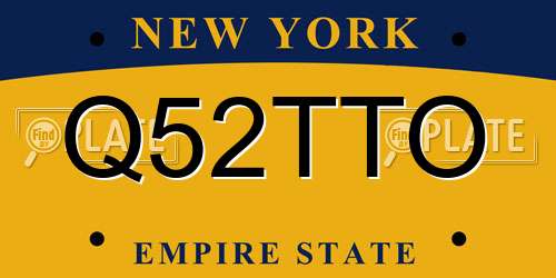 Q52TTO New York License Plate