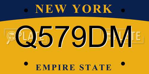 Q579DM New York License Plate