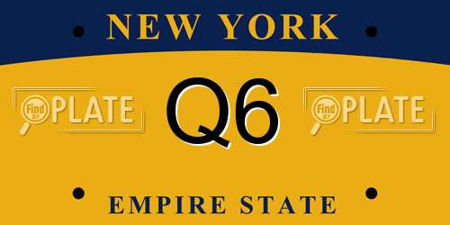 Q6 New York License Plate