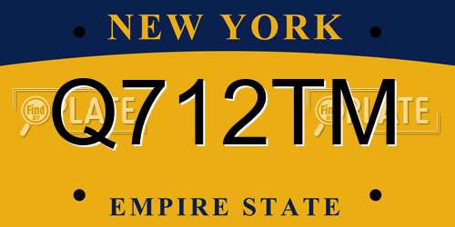 Q712TM New York License Plate