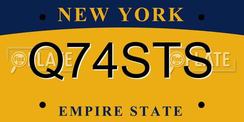 Q74STS New York License Plate